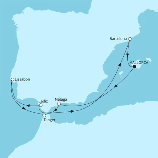 10 Nächte Sonniges Iberien und Marokko ab/bis Palma